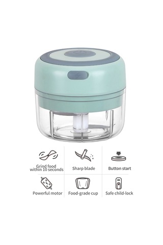 Kosona 250ml Usb Şarjlı Püskürtme Butonuyla Gönüllü, Biber, Zencefil, Sarımsak Ve Bebek Yemeği Blenderı - Pembe Diğer