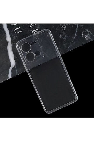 Vivo Y35 Kılıf Zore Süper Silikon Kapak Renksiz
