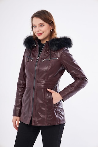 Derinss Dka2332 Hakiki Deri Kadın Bordo Mont 001