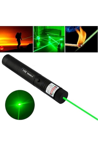 YEŞİL LAZER BÜYÜK ÇOCUK KİLİTLİ ŞARJLI ÇİZGİLİ LAZER Yeşil