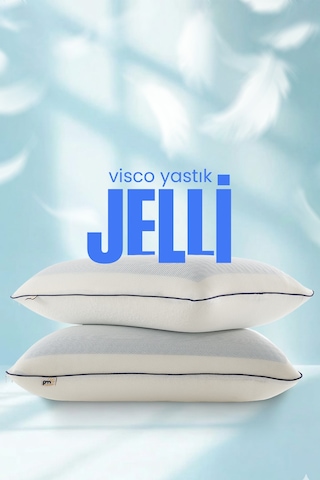 Jelli Ortopedik Visko Yastık - Soğuk Serinletici Jelli Visco Yastık - Soğuk Ortopedik Visko Yastık Beyaz