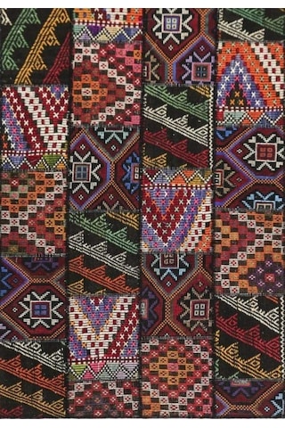 Patchwork El Dokuma Antik Anadolu Kilim Zili 300 X 400 Çok Renkli