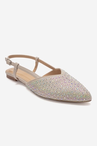 Luvi Shoes Rexton Bej Taşlı Kadın Sandalet