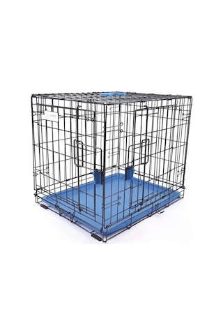 Voyager Köpek Kafesi 2 Kapılı S Mavi 61x46x48cm