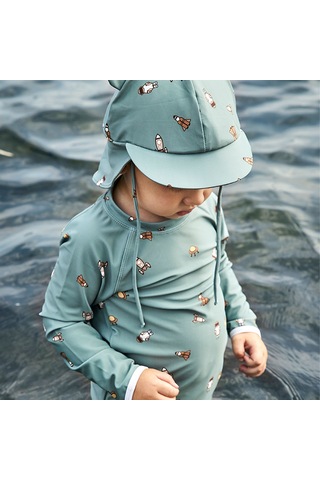 Nuuroo Kris Uv Korumalı Erkek Uzun Kollu Mayo Tisört Uzay Nu271 Yeşil