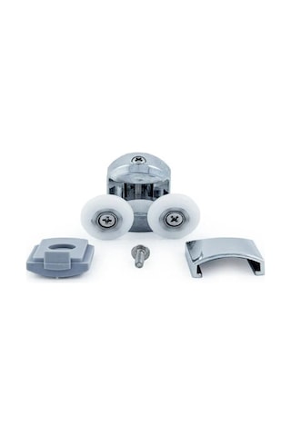 1 Adet Üst Duşakabin Tekerleği Üst Cam Rulman Krom Teker 23 Mm Beyaz - Şeffaf