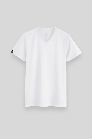 Tommy Life Beyaz Basic Kısa Kol Standart Kalıp V Yaka Erkek T-shirt - 87912 001