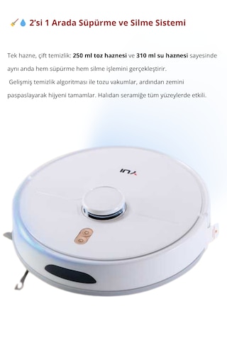 Yui RS16 Pro Akıllı Robot Vacuum & Mop Süpürge