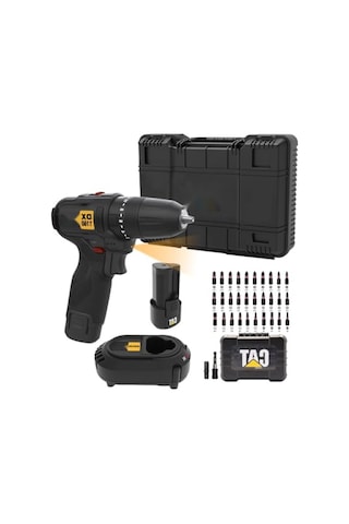 12 Volt Çift Akülü Kömürsüz Darbeli Matkap + 32 Parça Aksesuar Seti