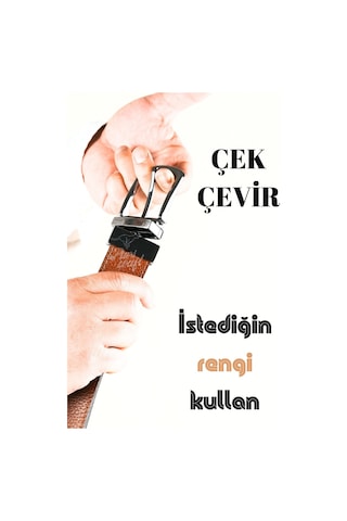 Parscraft Hakiki Deri Çift Taraflı Erkek Kemer 4 Cm Taba - Siyah