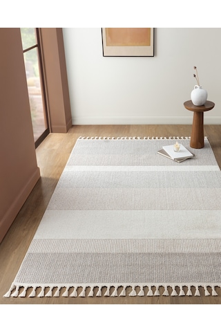 Madame Coco Andray Saçaklı Halı - Gri - 200x300 Cm 8684427028674 Gri 200 X 300 Gri