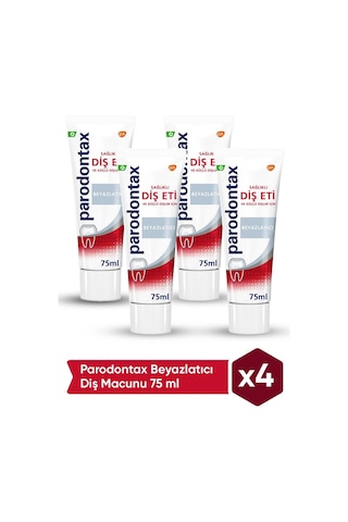 Parodontax Beyazlatıcı Diş Macunu 4 x 75 ML