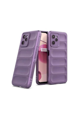 Gld-spt- Newface Realme C35 Kılıf Optimum Silikon - Mor
