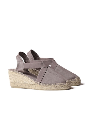 Sandalet Kadın Ter Toni Pons Elactic Linen Taupe Taba
