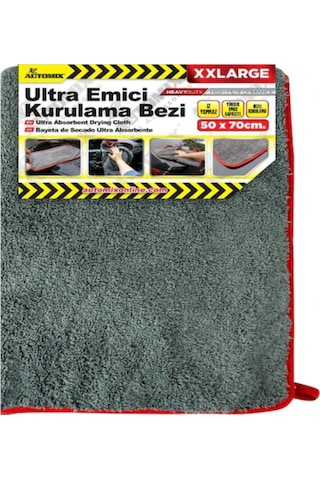 Ultra Emici Gri Kurulama Bezi Çift Kat- 50x70 Xxl