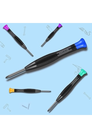 Betty Becky 24 Adet Hassas Manyetik Tornavida Seti Düz Kafalı/yıldız Tornavidalar Gözlük Telefonu Saat Bilgisayarı Tamiri Için 2407