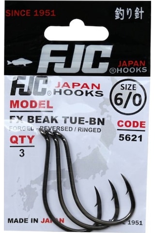 Fjc 5621 Fx Beak Tue No:1 Black Nıkel 10 P. Olta İğnesi
