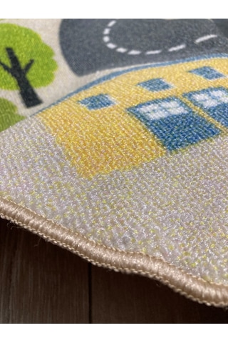 Merinos Halı Daire Halı Kaymaz Tabanlı İnce 150x150 Ebatında 3mm