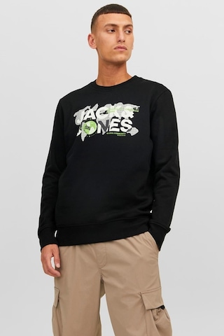 Jack & Jones Jack&jones Jcodust Sweat Crew Neck Siyah 001