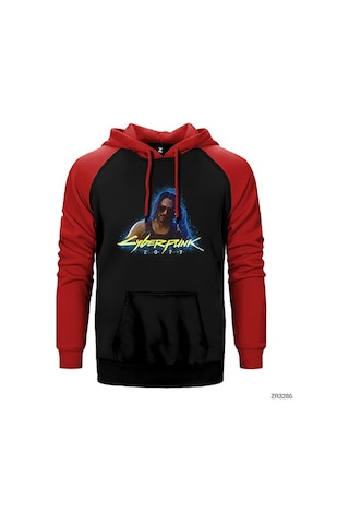 Cyberpunk 2077 Keanu Reeves Gri Renk Reglan Kol Sweatshirt / Hoodie