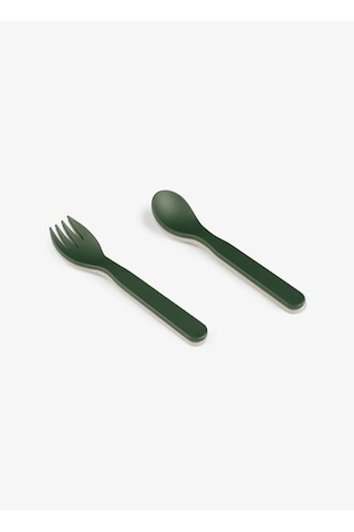 Citron Bio-based 2'li Çatal Kaşık Takımı Ve Kutusu - Green - Cream 1196953