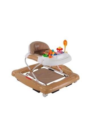 Babyhope 212 Royal Yürüteç Kahve -Müzikli Oyuncaklı Lüks Yürüteç | Örümcek