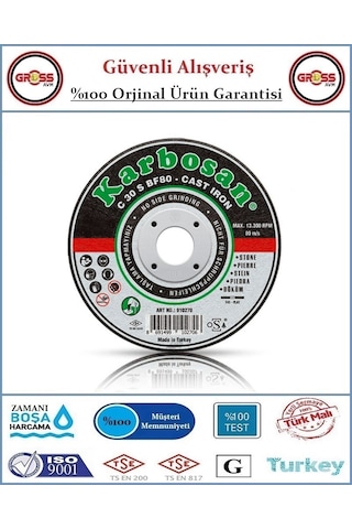 Karbosan Mermer Kesme Disk Taşı - 230mm