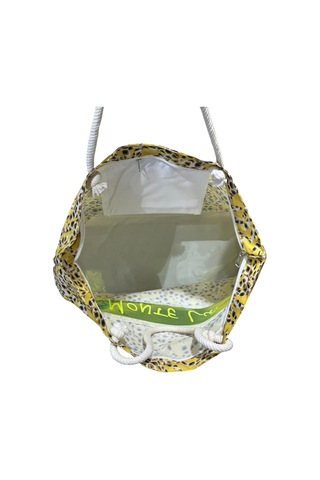 Monte Lui 1011 Plaj Çantası İnce Yaprak Desen Çok Renkli