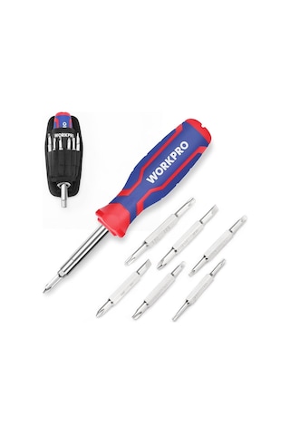 Workpro Wp221306 15-ın-1 Çok Fonksiyonlu Değişken Uçlu Profesyonel Tornavida Seti + Bel Askı Kılıfı Fr Wp221306