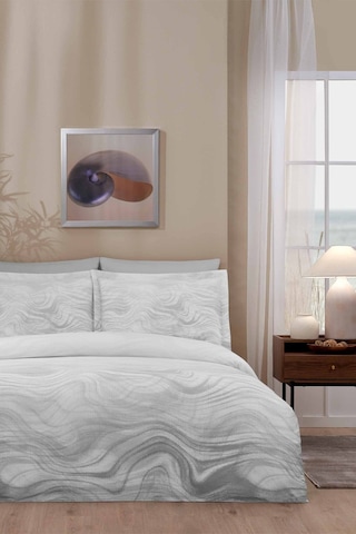 Albite Süper King Size Saten Nevresim Takımı Bej