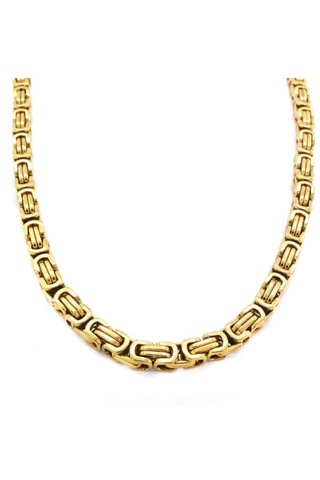 Yaba 60cm 316l Paslanmaz Çelik Altın Renk Erkek Zincir Kolye Ka Altın