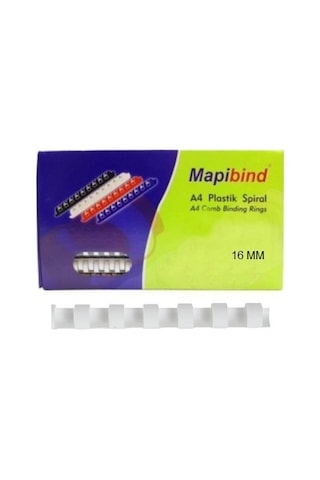 Mapi Spiral Plastik 16 Mm Beyaz