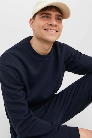 Jack & Jones Jjebradley Sweat Crew Lacivert Erkek Sweatshirt Lacivert