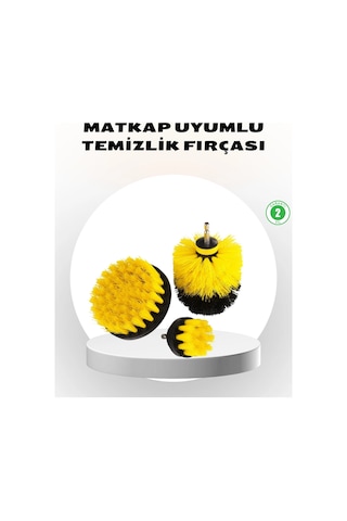 Mey Najmaddin 3 Lü Matkap Ucu Fırça Seti Derinlemesine Temizlik, Tüm Yüzeylerle Uyumlu Najmaddin