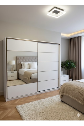 Bulut Sürgülü Dolap Gardırop Byz 230 Cm
