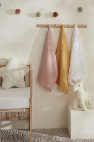 Karaca Home Little One %100 Pamuk 3'lü Bebek Müslin Set Multicolor Renkli Çok Renkli