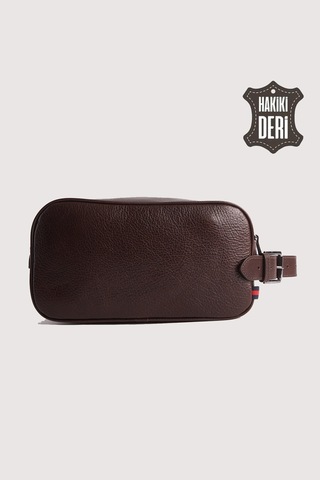 Hakiki Deri Erkek Takım Çantası Kahverengi Smr8518 Kahverengi