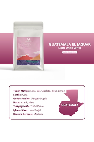 Arabica Coffee House Guatemala El Jaguar Öğütülmüş Kahve Taze Kavrulmuş Çekirdek V60 100 G
