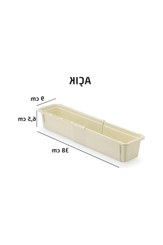 Ayarlanabilir Mini Çekmece Organizer, Krem Renkli Açık Bej