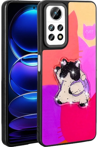 Xiaomi Redmi Note 12 Pro 4g İle Uyumlu Kılıf Parlayan Kabartmalı İkonik Figürlü Silikon Kapak