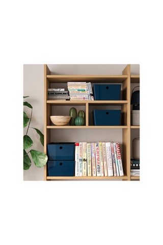 Kapaklı Kutu, Mavi-siyah, 26x35x15 Cm