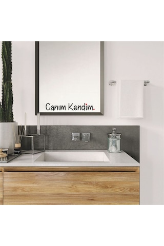 Ayna Dekorasyon Sticker- Canım Kendim - 30x5 Cm
