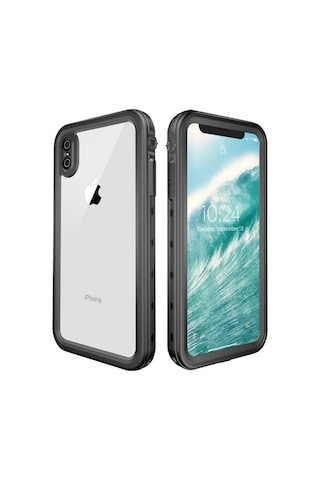 Apple Uyumlu iPhone XS 5.8 Kılıf Toz Kir Su Geçirmez Kapak Siyah