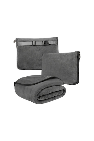 Trendooze Cloud011 Lacivert Seyahat Yastıklı Battaniye Uyumlu Havaalanı Seti Lacivert Lacivert