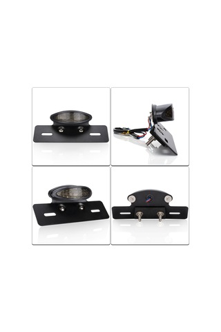 Youtek Motorsiklet Led Stop Lambası Toplamı - 12v 19 Ledli Ipx66 Su Geçirmez Kırmızı Beyaz Işık Siyah Metal Abs Kc664