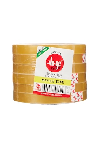 Ve-ge Vege Selefon Bant Offıce Tape 12x66 6 Lı Paket Diğer