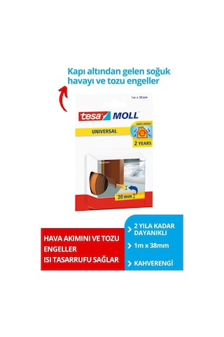Tesamoll Genel Amaçlı Kapı-zemin Arası Köpük, Kahverengi, 1m X 38mm Diğer