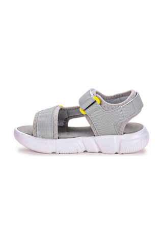 Kiko Kids Cırtlı Yürüyüş Erkek Çocuk Sandalet 2722-27 Gri - Sarı