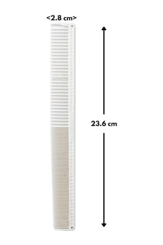 Jrl J307 23.6 Cm Antistatik Seramik Teknoloji Profesyonel Uzun Kesim Tarağı Beyaz