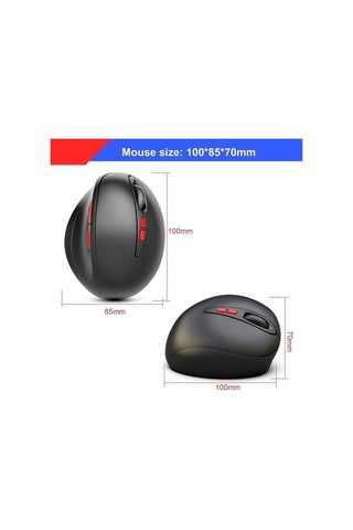 Tongxida T33 Ergonomik Kullanıcı İçin 2.4ghz Siyah Optik Kablosuz Mouse T33